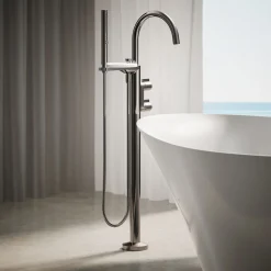 Floor-mount bath filler trim with lever handles and handshower^Kohler Sale