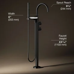 Floor-mount bath filler trim with lever handles and handshower^Kohler Sale