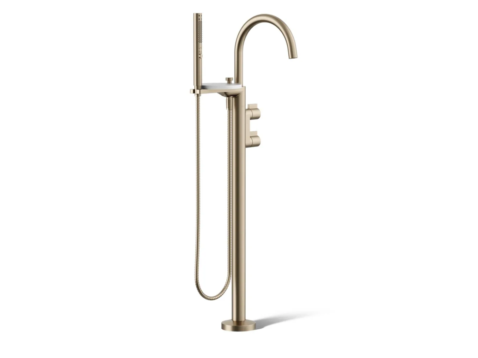 Floor-mount bath filler trim with lever handles and handshower^Kohler Sale