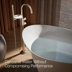 Floor-mount bath filler trim with lever handles and handshower^Kohler Sale