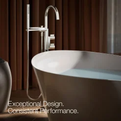 Floor-mount bath filler trim with lever handles and handshower^Kohler Sale