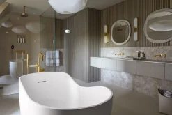 Floor-mount bath filler trim with lever handles and handshower^Kohler Sale