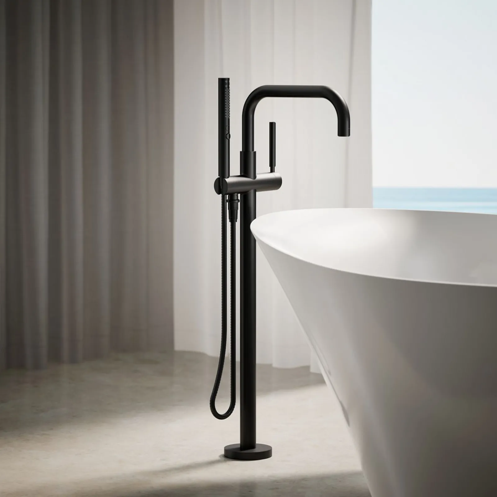 Floor-mount bath filler trim with handshower^Kohler Outlet