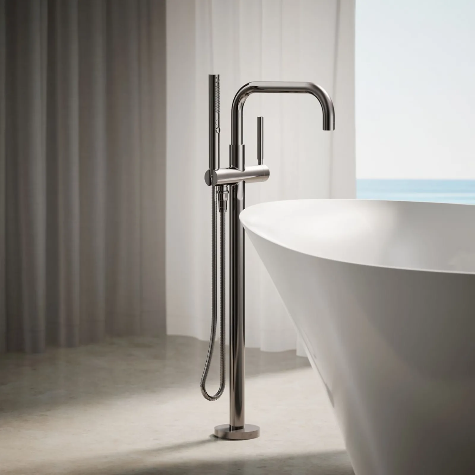 Floor-mount bath filler trim with handshower^Kohler Outlet