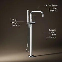 Floor-mount bath filler trim with handshower^Kohler Outlet