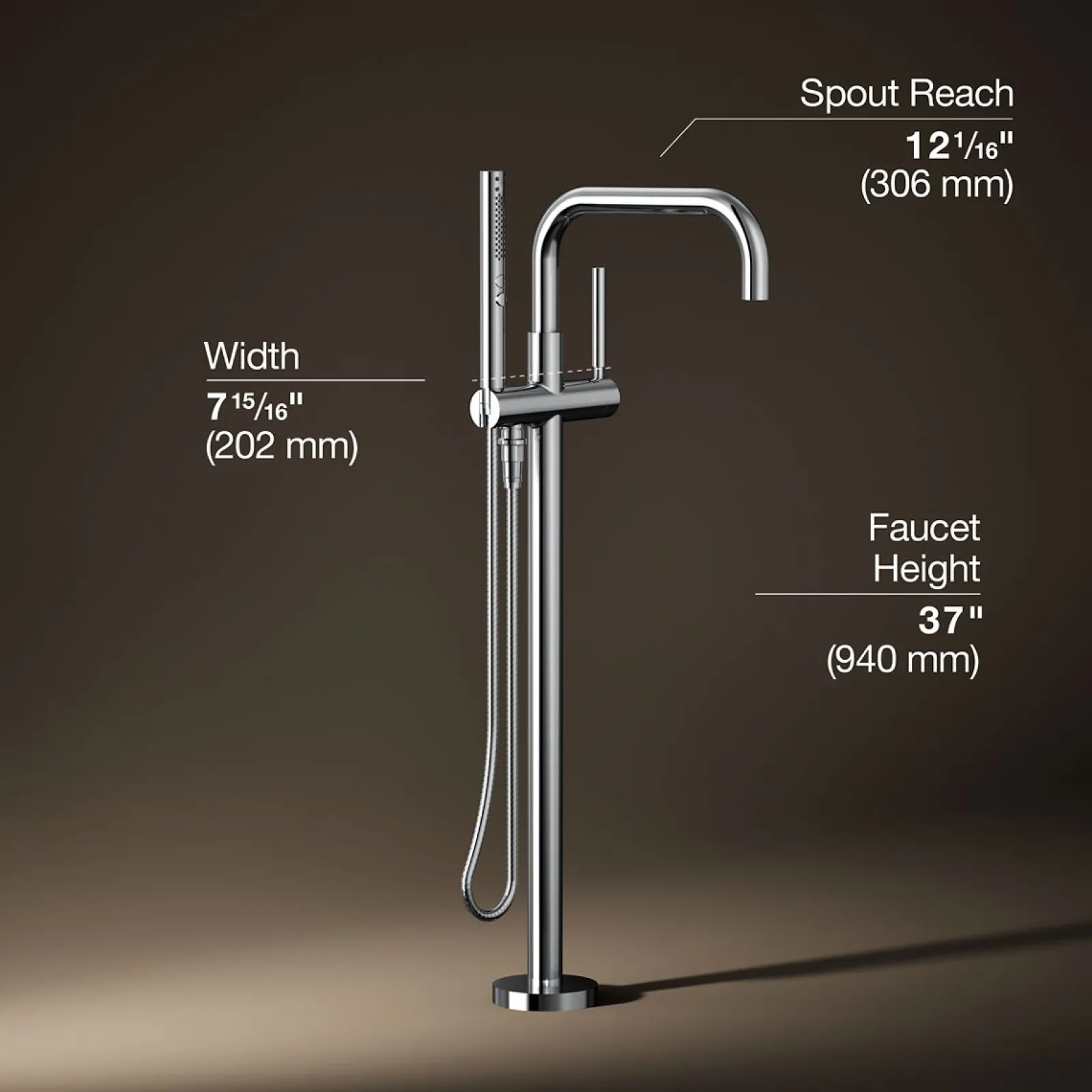Floor-mount bath filler trim with handshower^Kohler Outlet