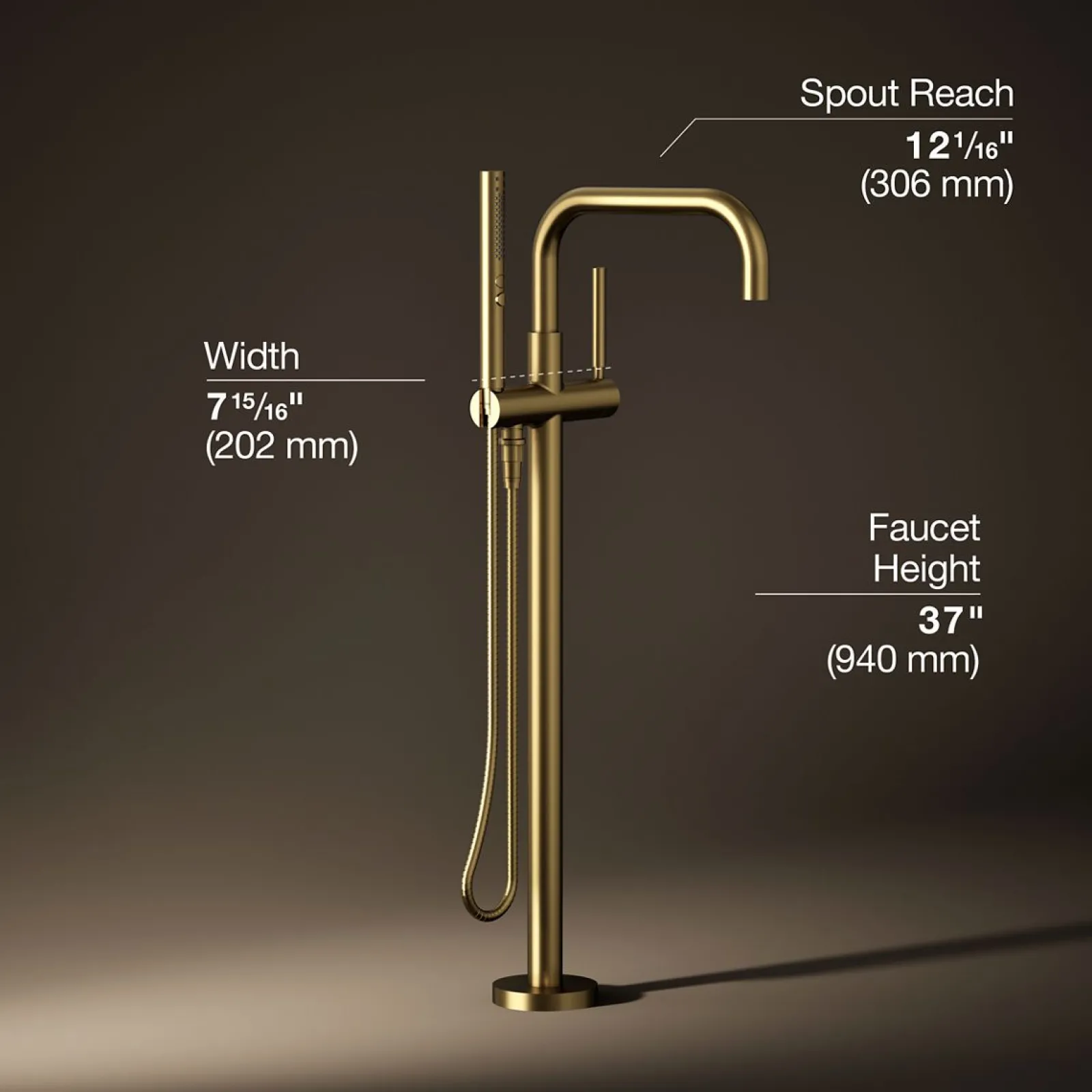 Floor-mount bath filler trim with handshower^Kohler Outlet