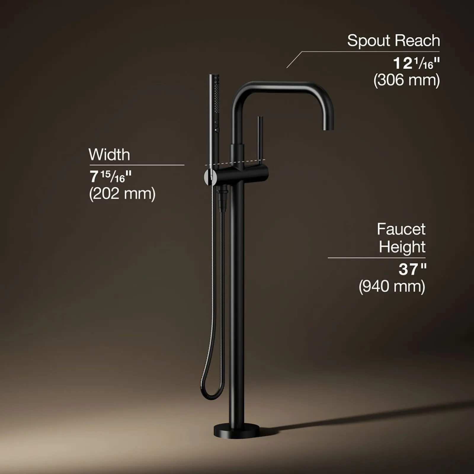Floor-mount bath filler trim with handshower^Kohler Outlet