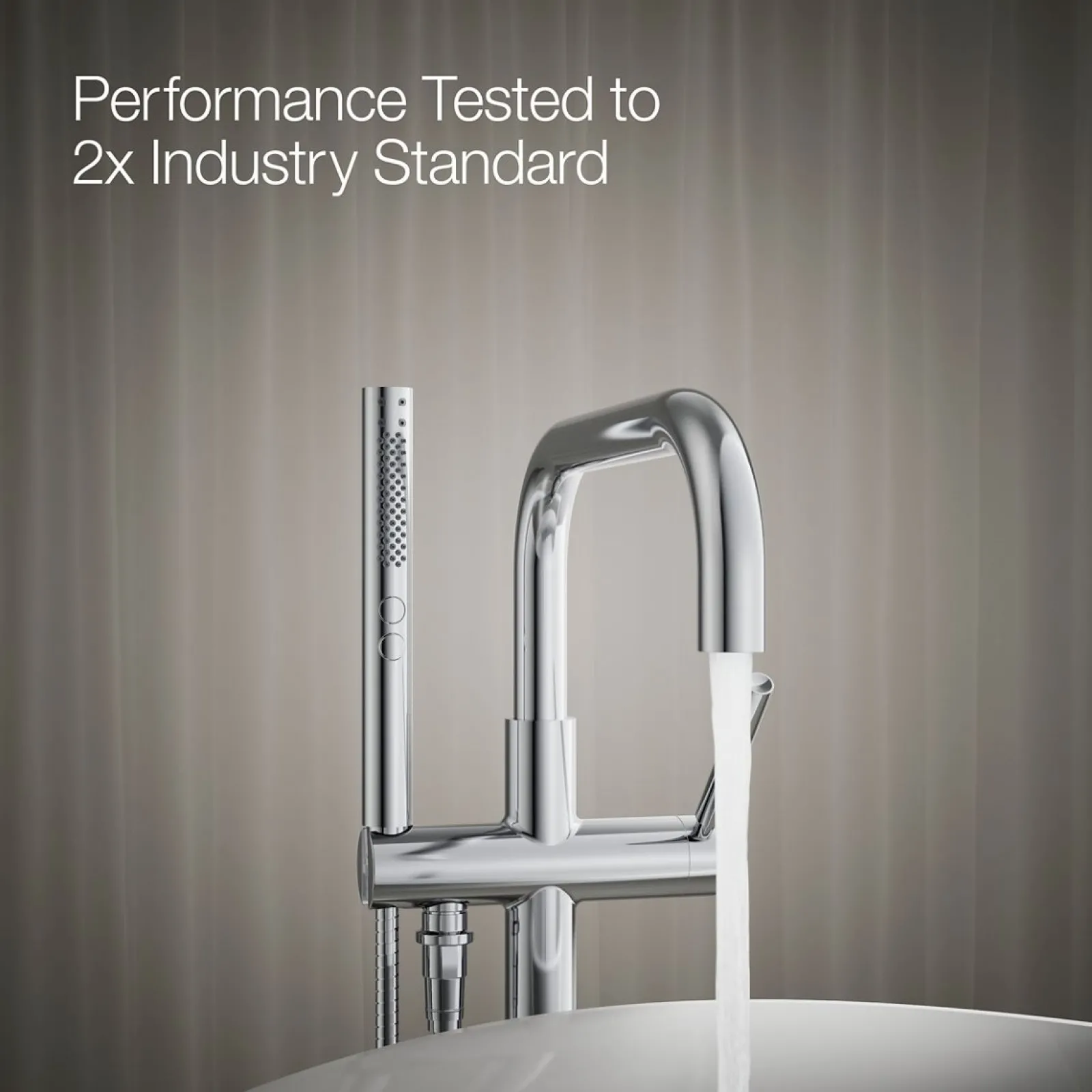 Floor-mount bath filler trim with handshower^Kohler Outlet