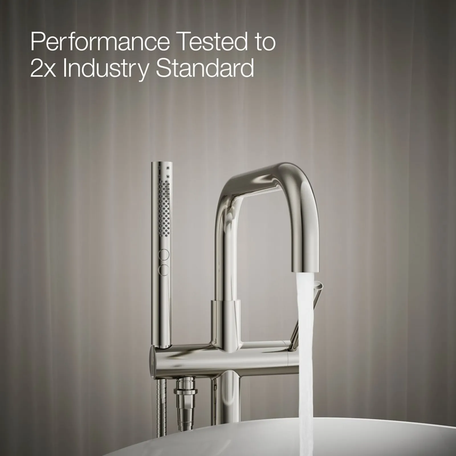 Floor-mount bath filler trim with handshower^Kohler Outlet