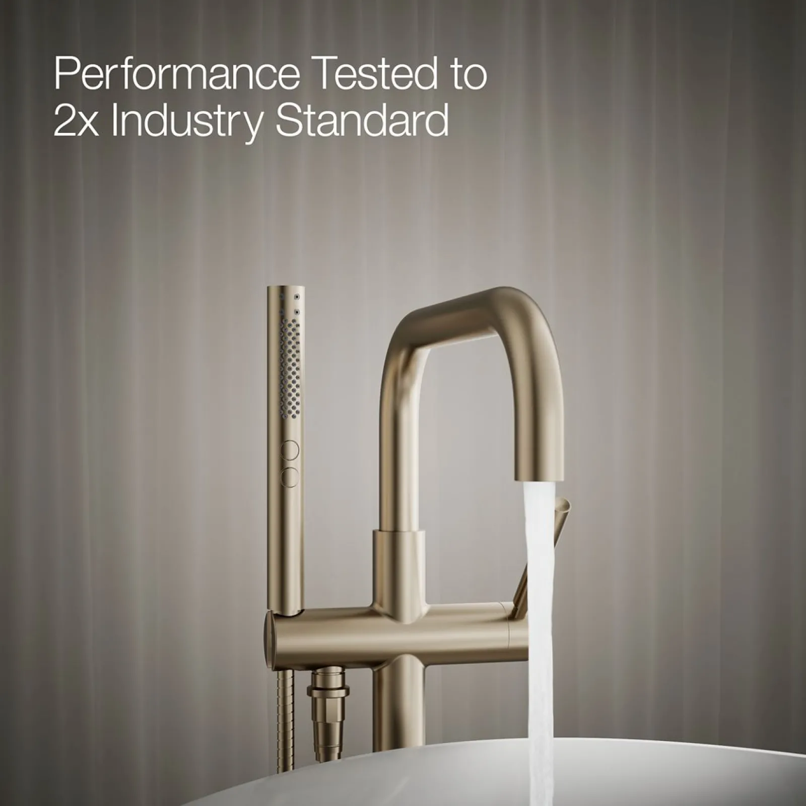 Floor-mount bath filler trim with handshower^Kohler Outlet