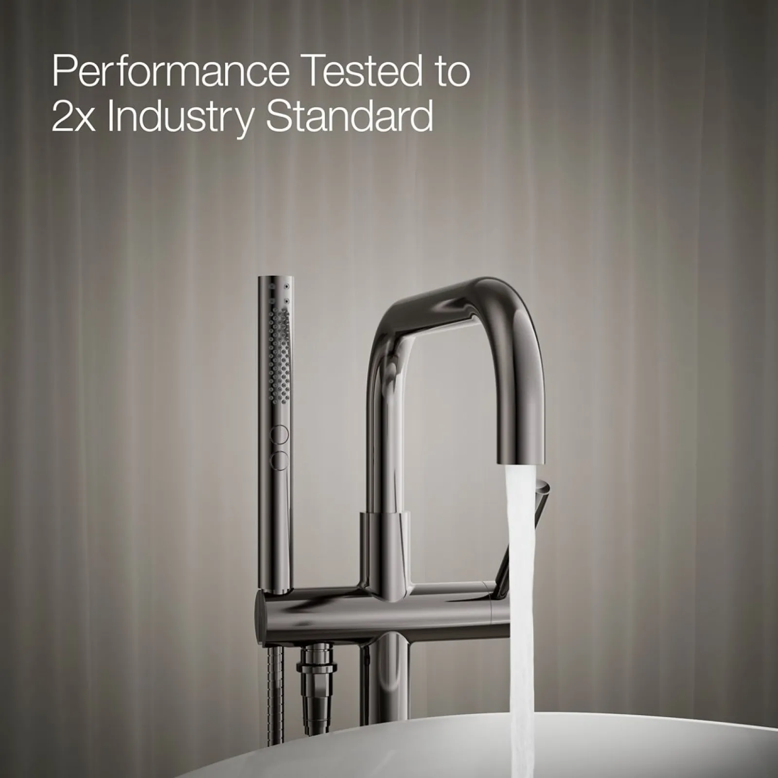 Floor-mount bath filler trim with handshower^Kohler Outlet
