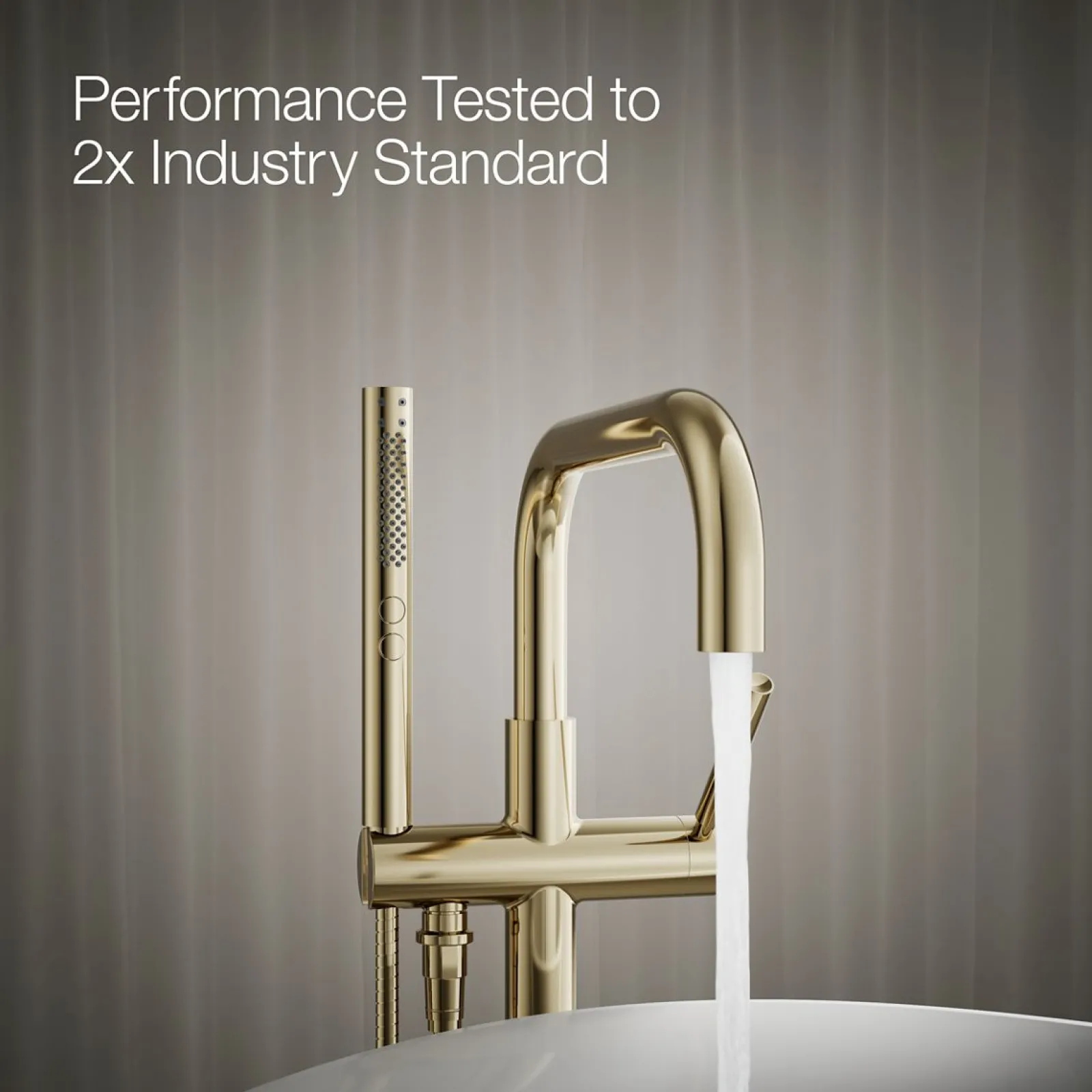 Floor-mount bath filler trim with handshower^Kohler Outlet