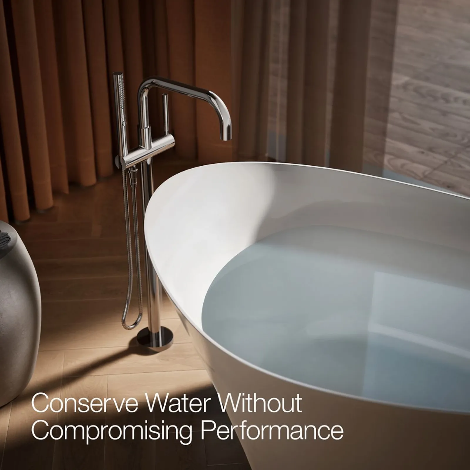 Floor-mount bath filler trim with handshower^Kohler Outlet