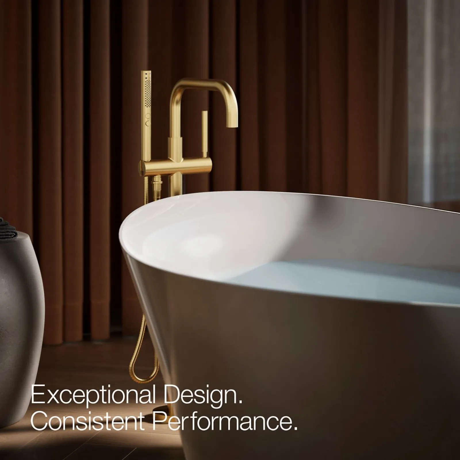 Floor-mount bath filler trim with handshower^Kohler Outlet