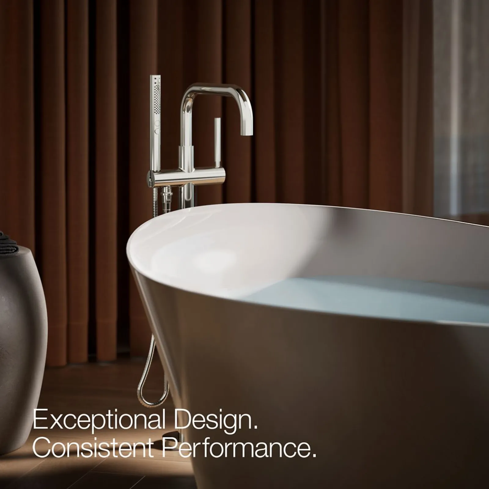 Floor-mount bath filler trim with handshower^Kohler Outlet
