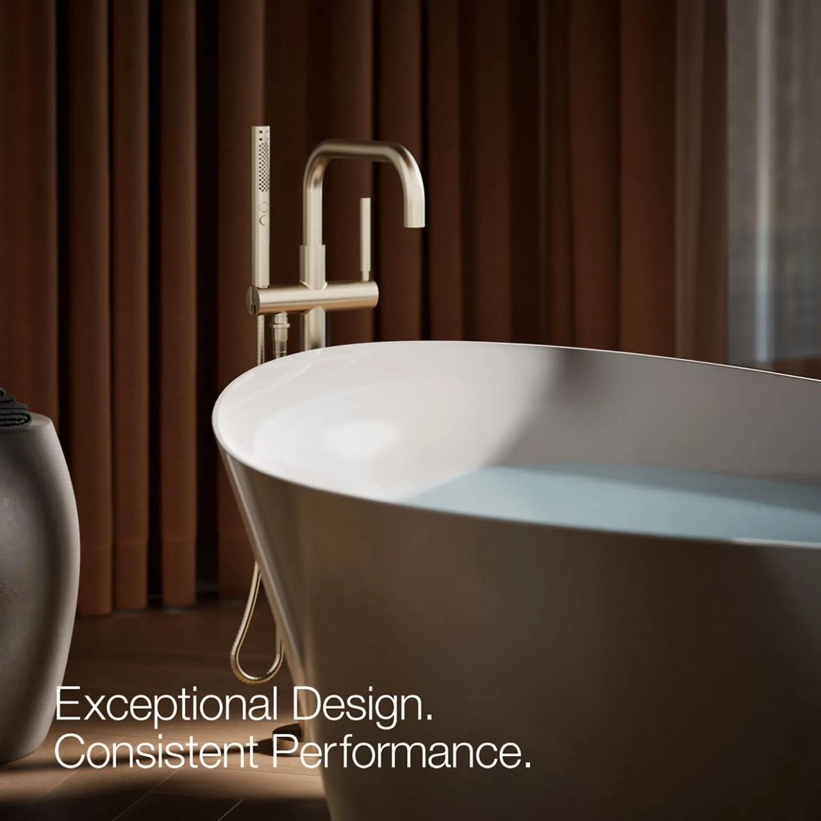 Floor-mount bath filler trim with handshower^Kohler Outlet