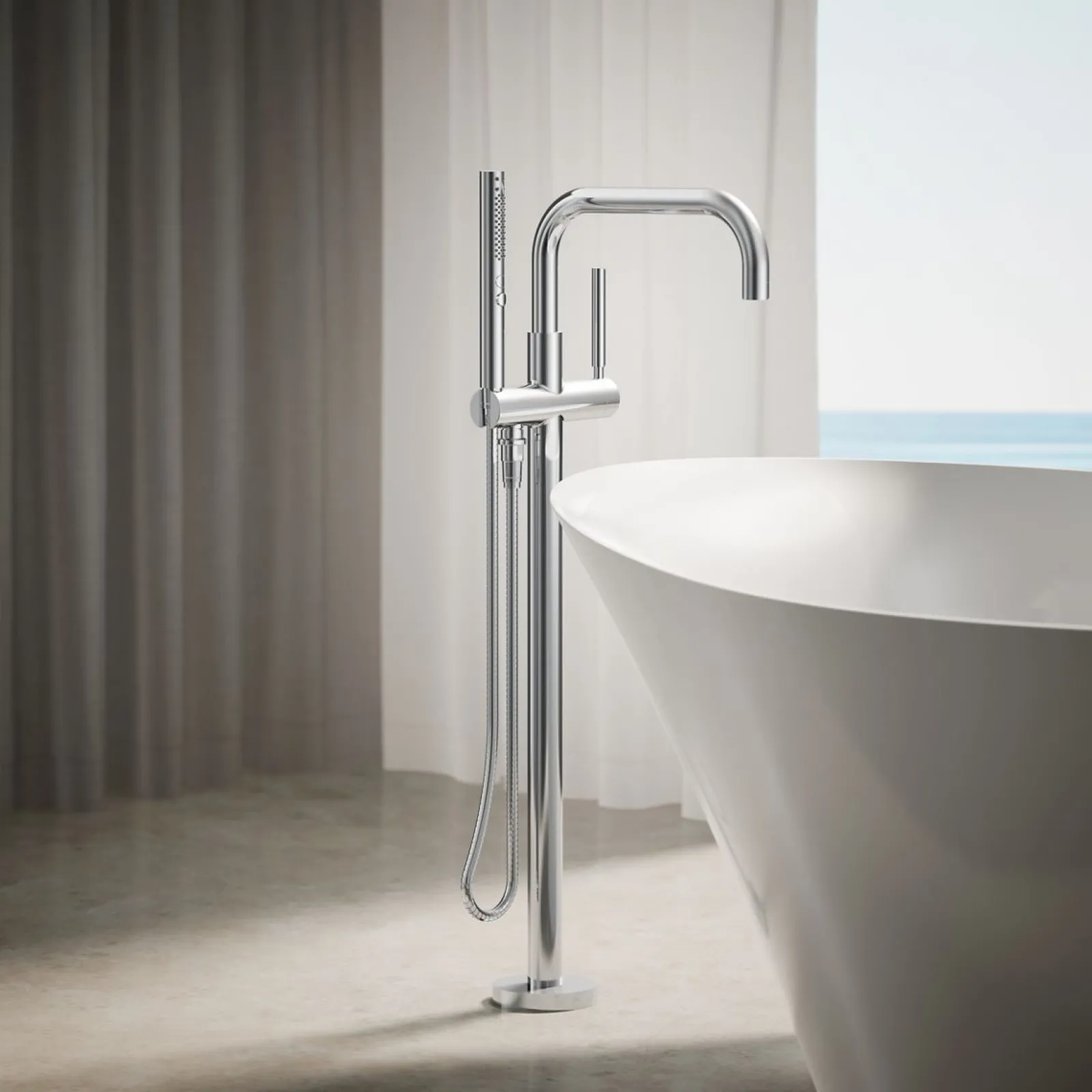 Floor-mount bath filler trim with handshower^Kohler Outlet
