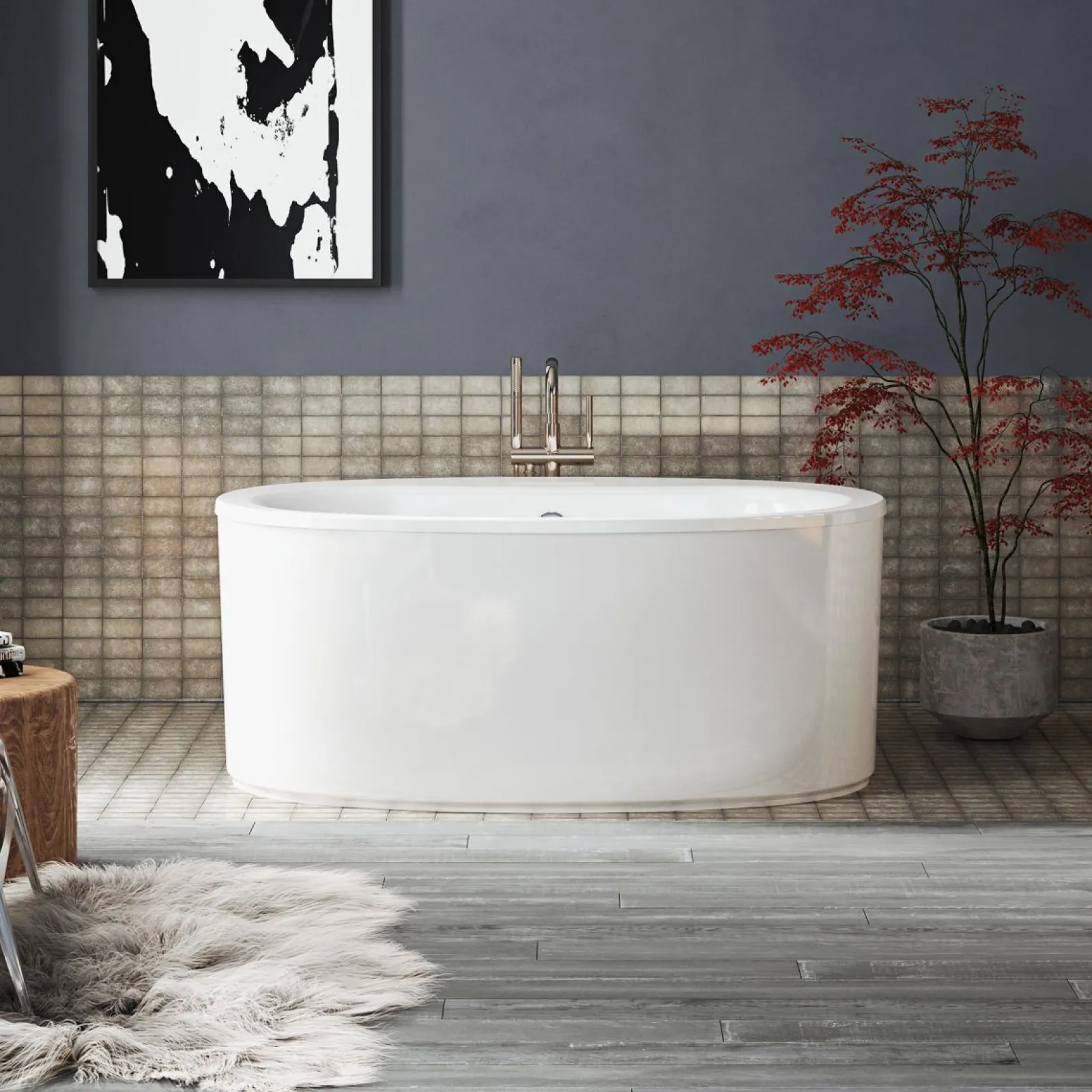 Floor-mount bath filler trim with handshower^Kohler Outlet