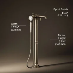 Floor-mount bath filler trim with handshower^Kohler Online