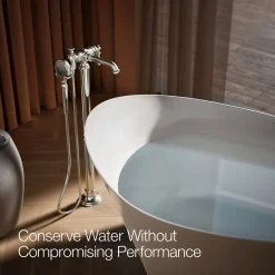 Floor-mount bath filler trim with handshower^Kohler Online