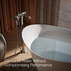 Floor-mount bath filler trim with handshower^Kohler Online
