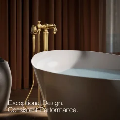 Floor-mount bath filler trim with handshower^Kohler Online