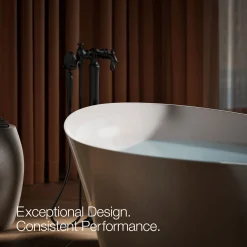Floor-mount bath filler trim with handshower^Kohler Online