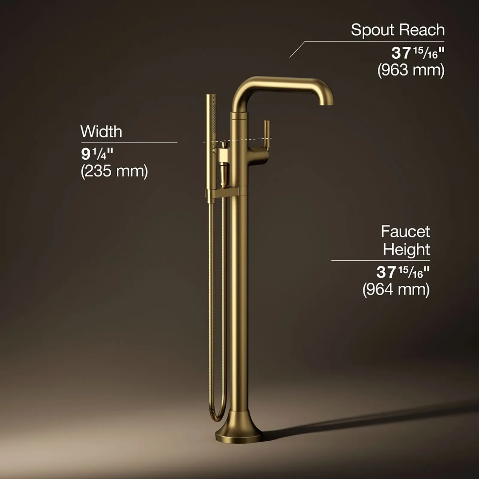 Floor-mount bath filler trim with handshower^Kohler Sale