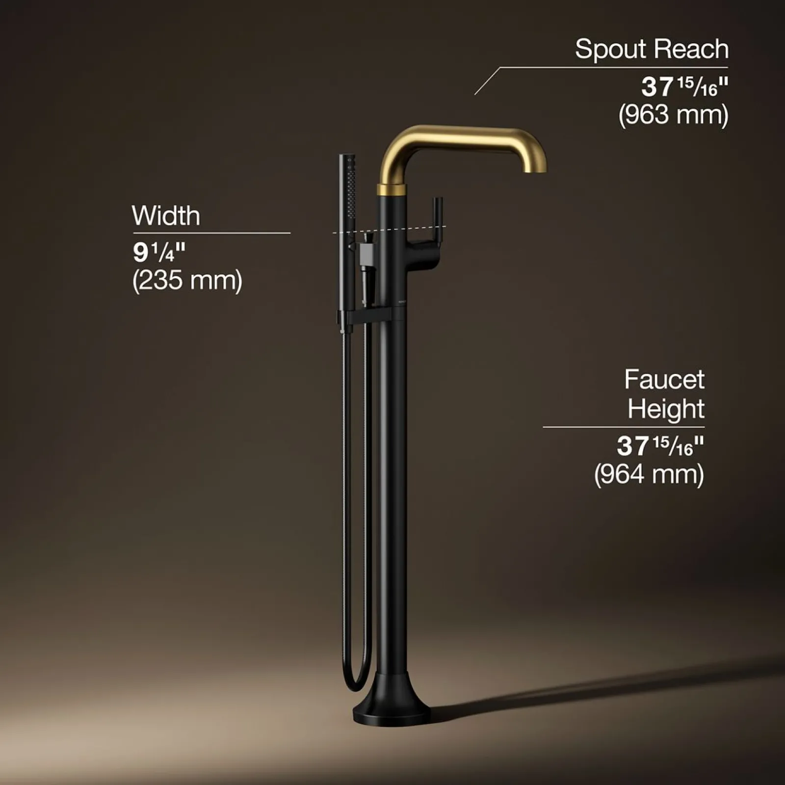 Floor-mount bath filler trim with handshower^Kohler Sale