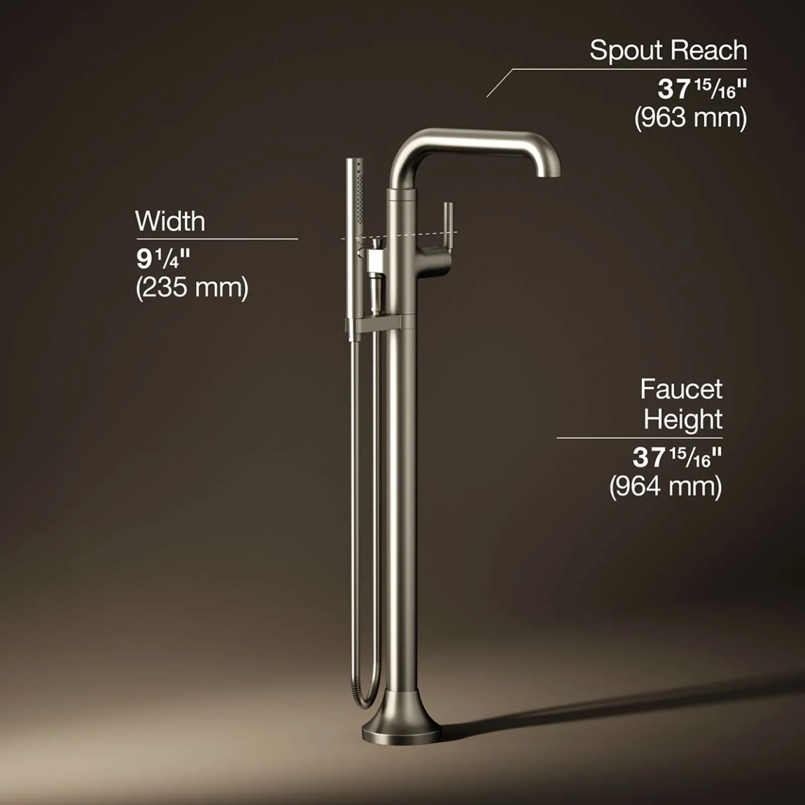 Floor-mount bath filler trim with handshower^Kohler Sale