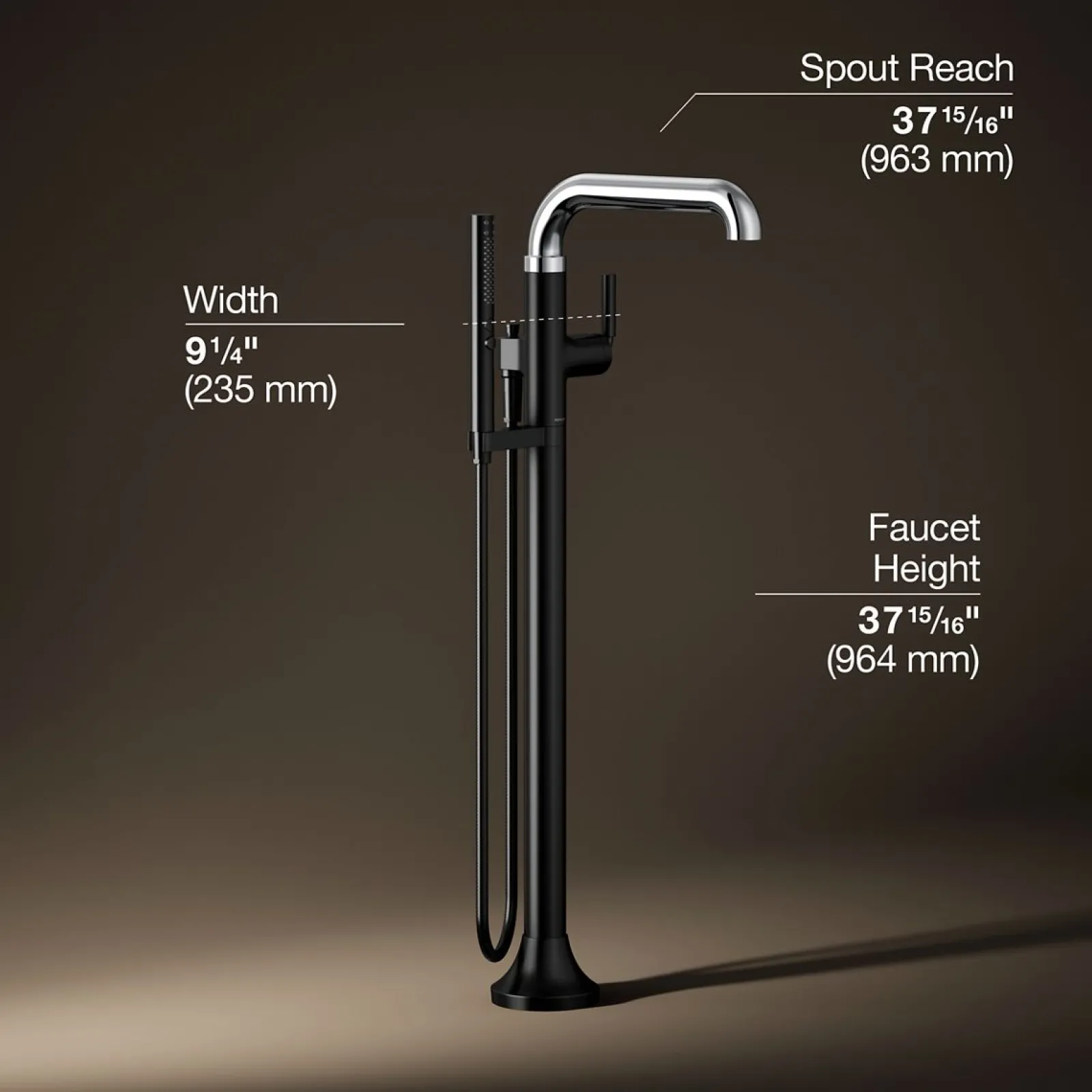 Floor-mount bath filler trim with handshower^Kohler Sale