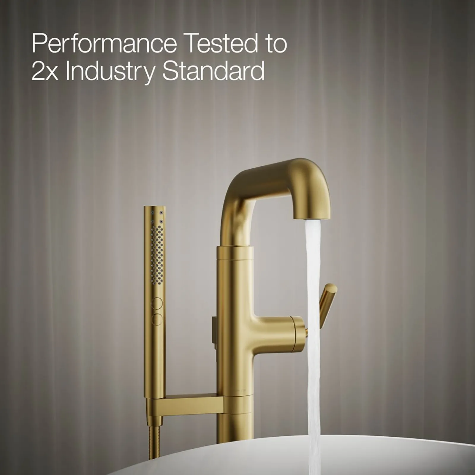 Floor-mount bath filler trim with handshower^Kohler Sale