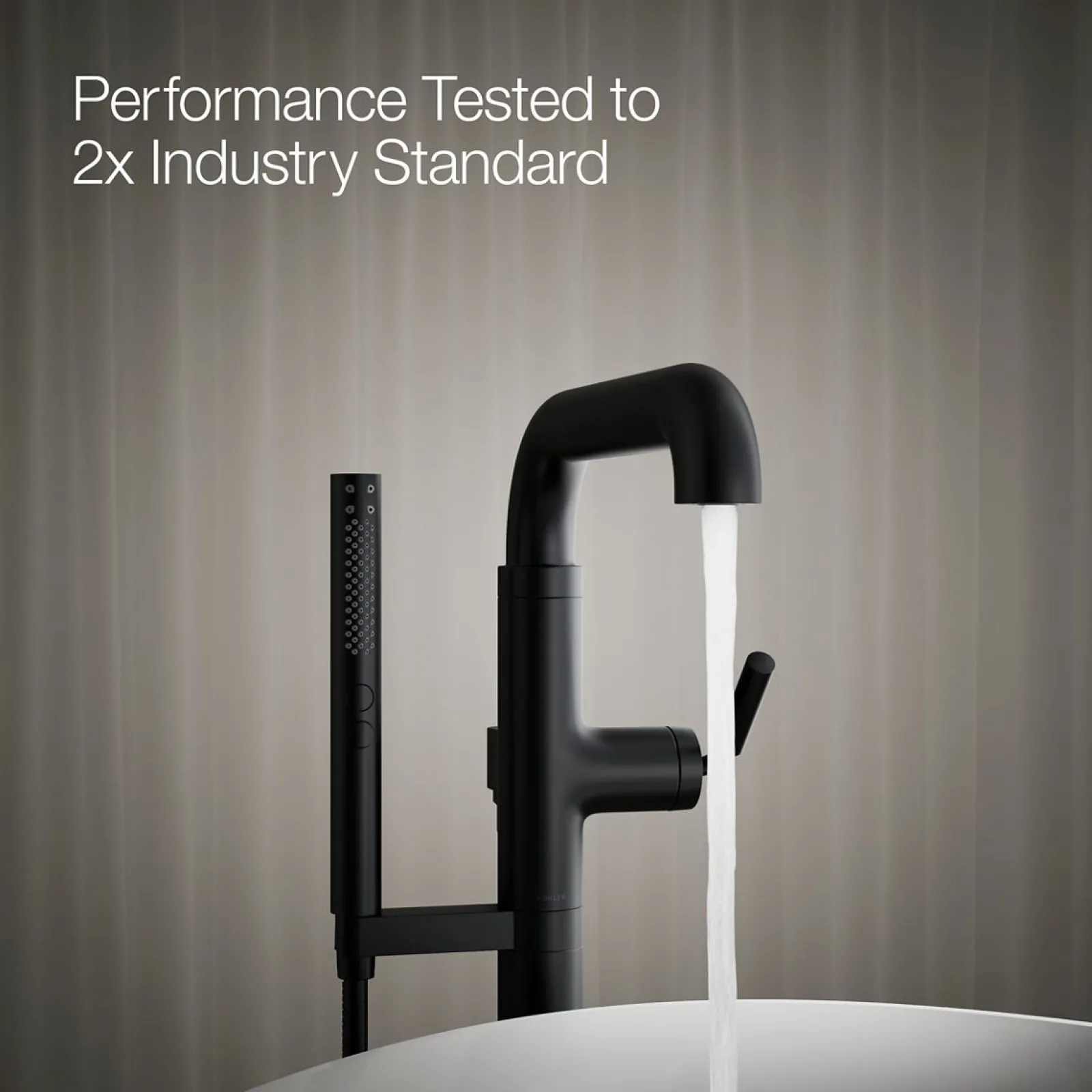 Floor-mount bath filler trim with handshower^Kohler Sale