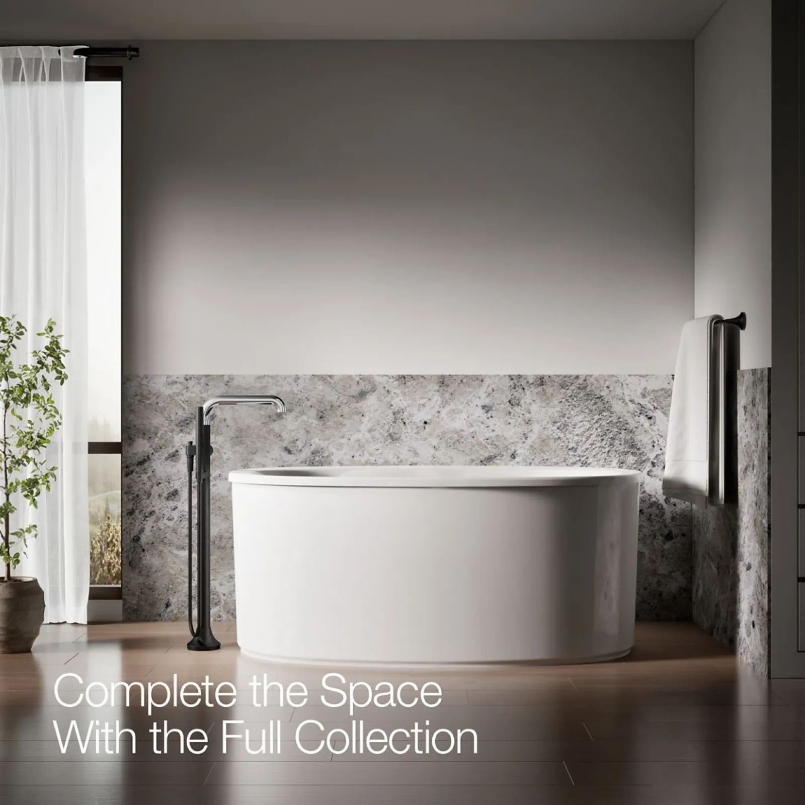 Floor-mount bath filler trim with handshower^Kohler Sale