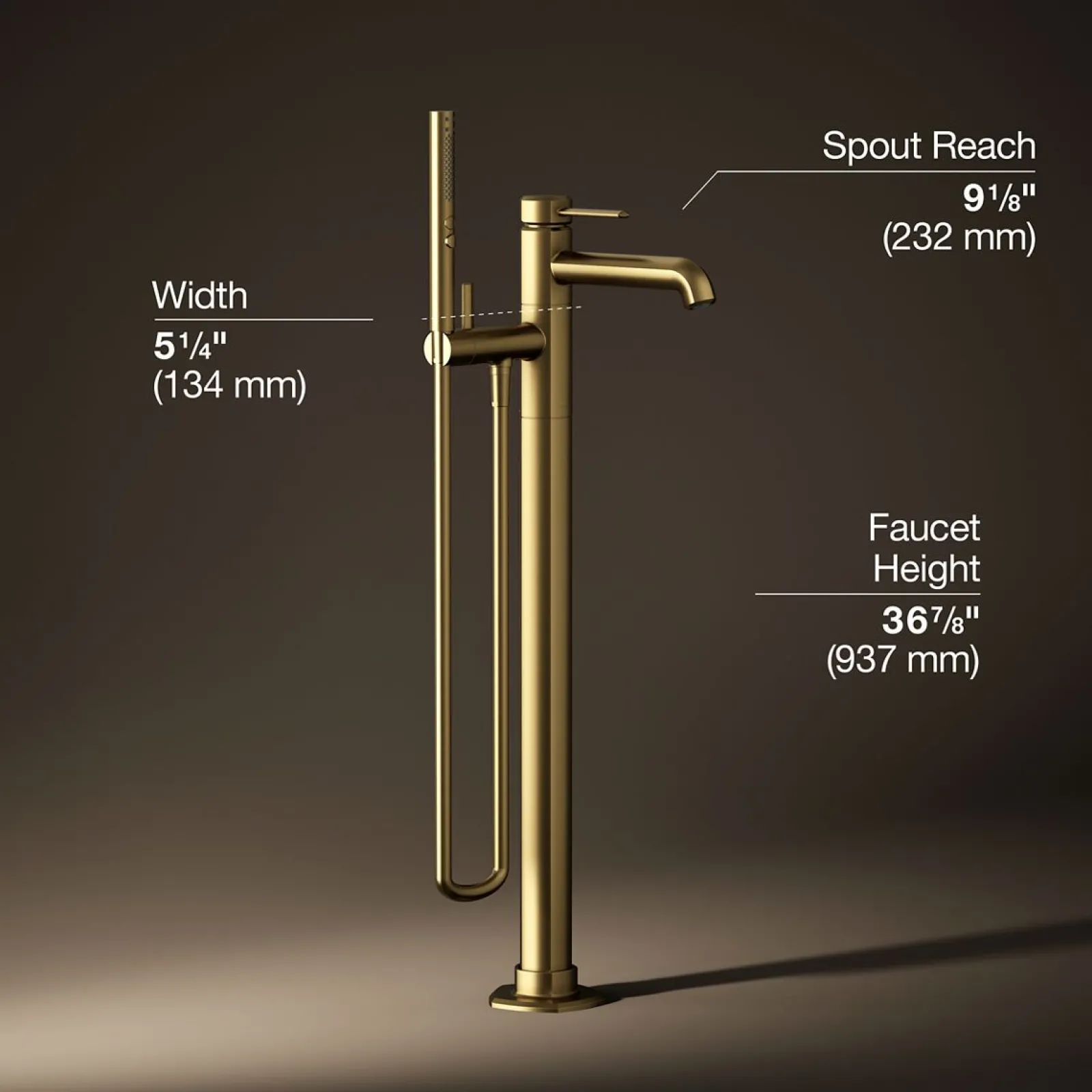 Floor-mount bath filler trim with handshower^Kohler Outlet