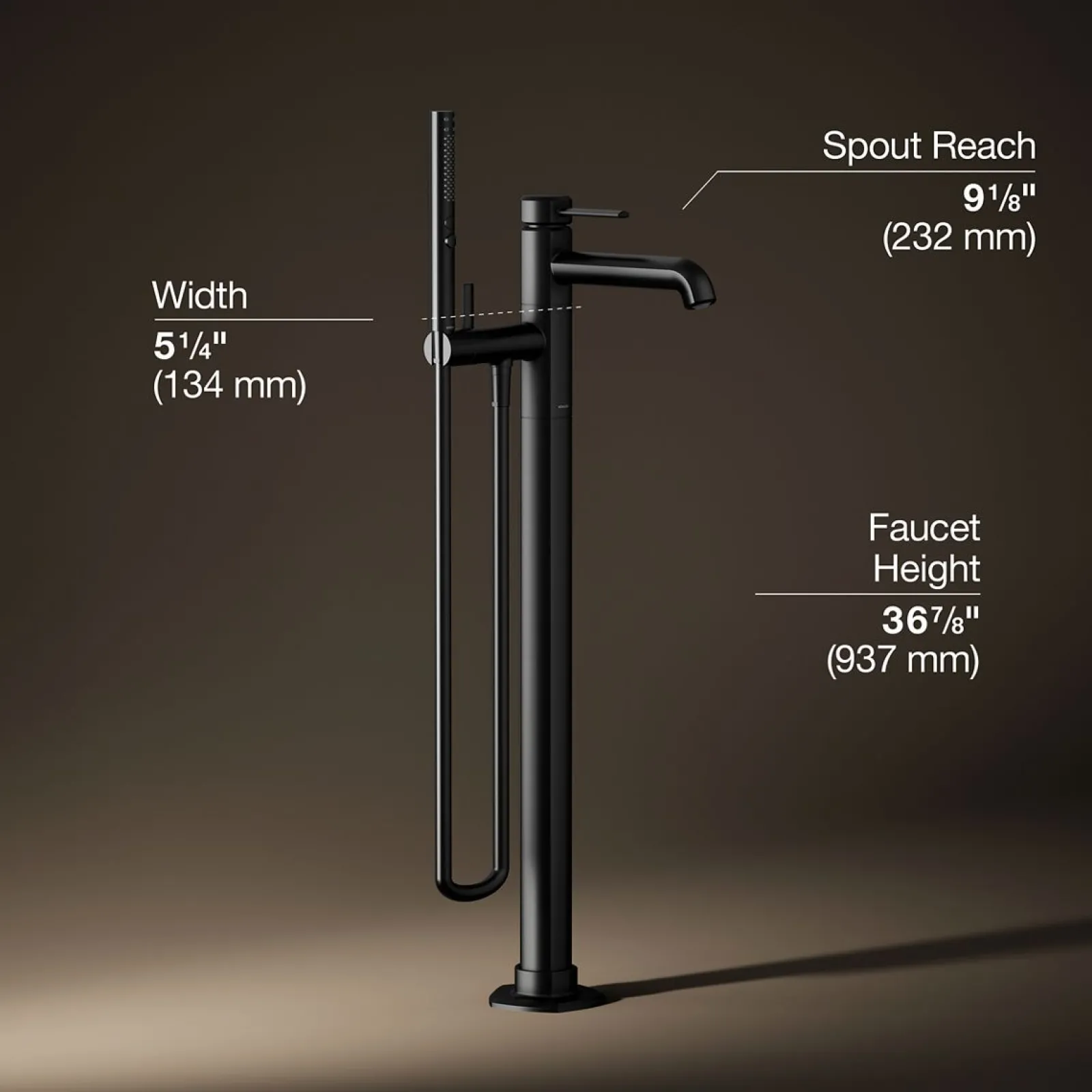 Floor-mount bath filler trim with handshower^Kohler Outlet