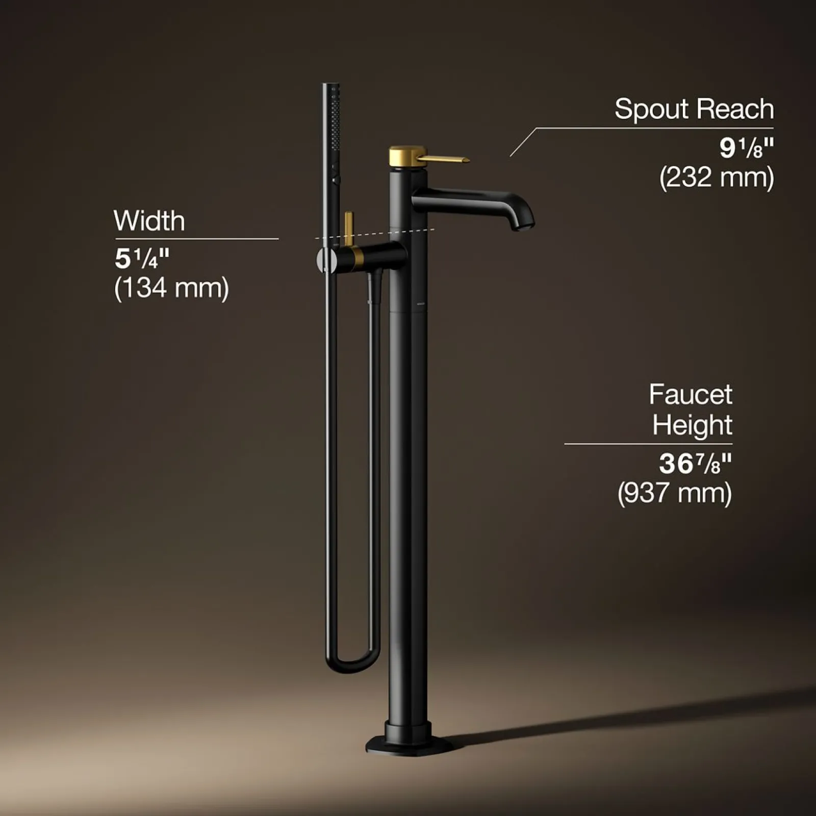 Floor-mount bath filler trim with handshower^Kohler Outlet