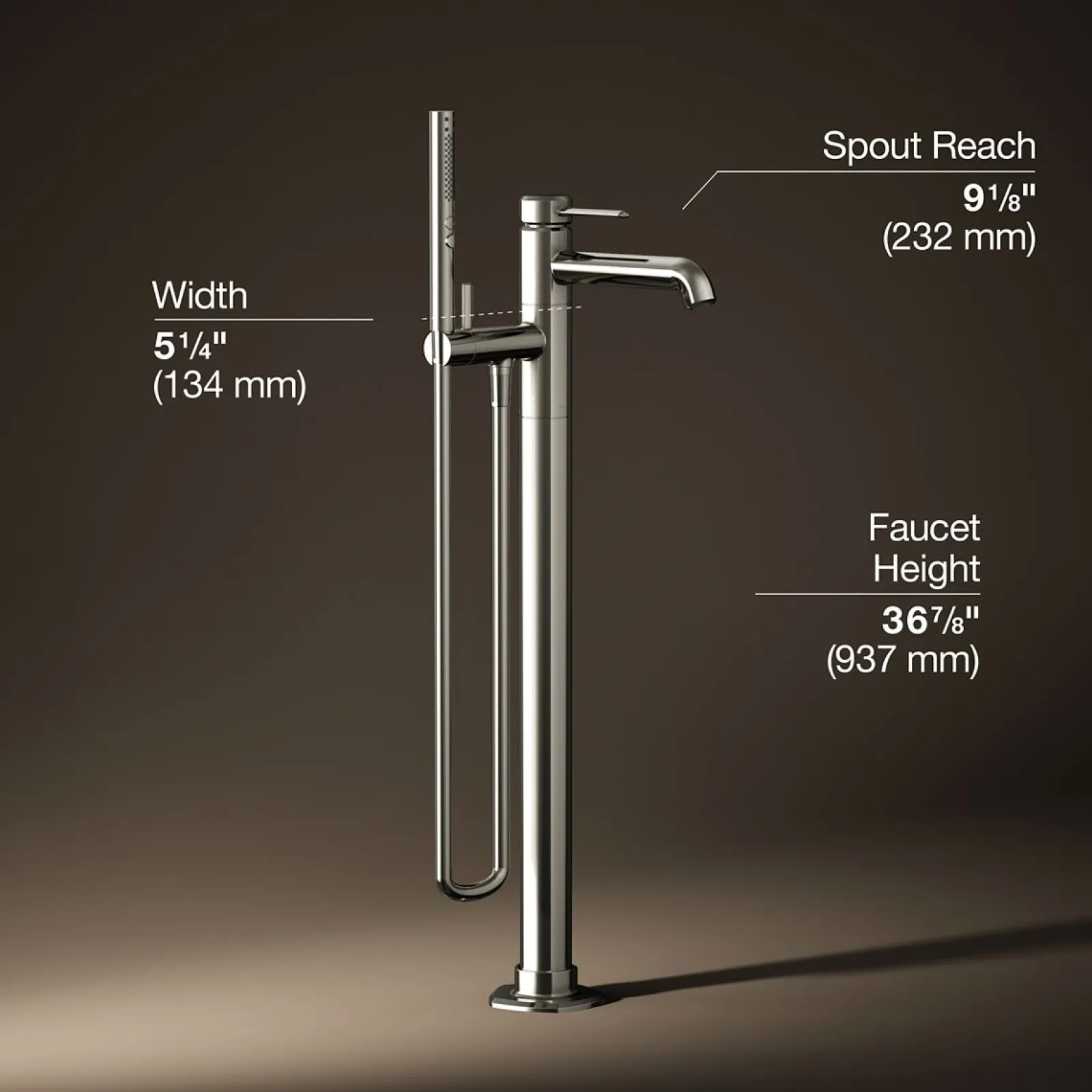 Floor-mount bath filler trim with handshower^Kohler Outlet