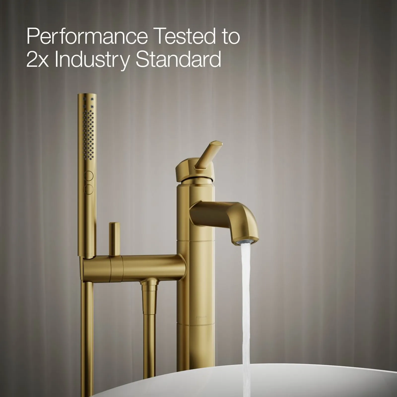 Floor-mount bath filler trim with handshower^Kohler Outlet