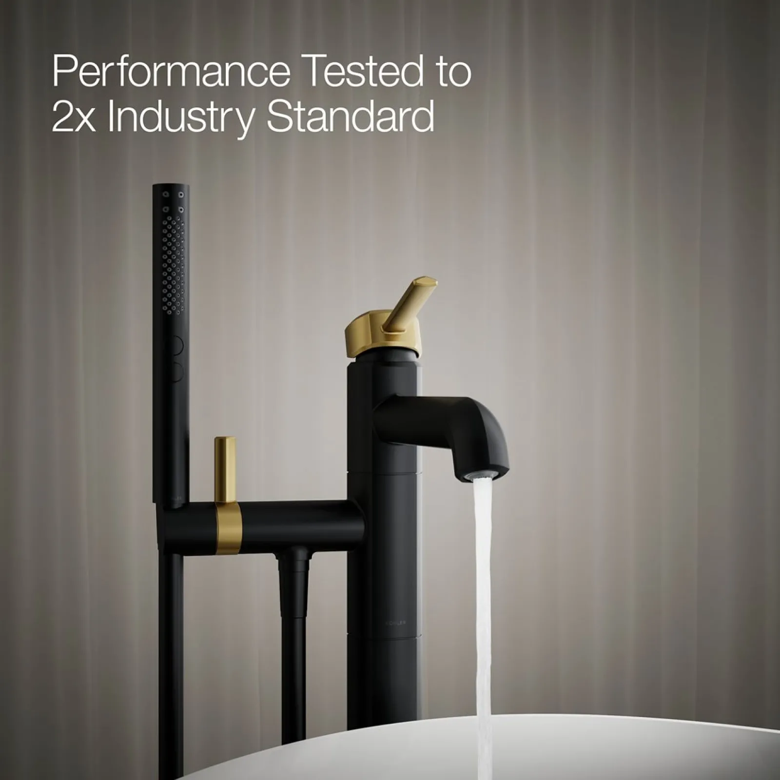 Floor-mount bath filler trim with handshower^Kohler Outlet