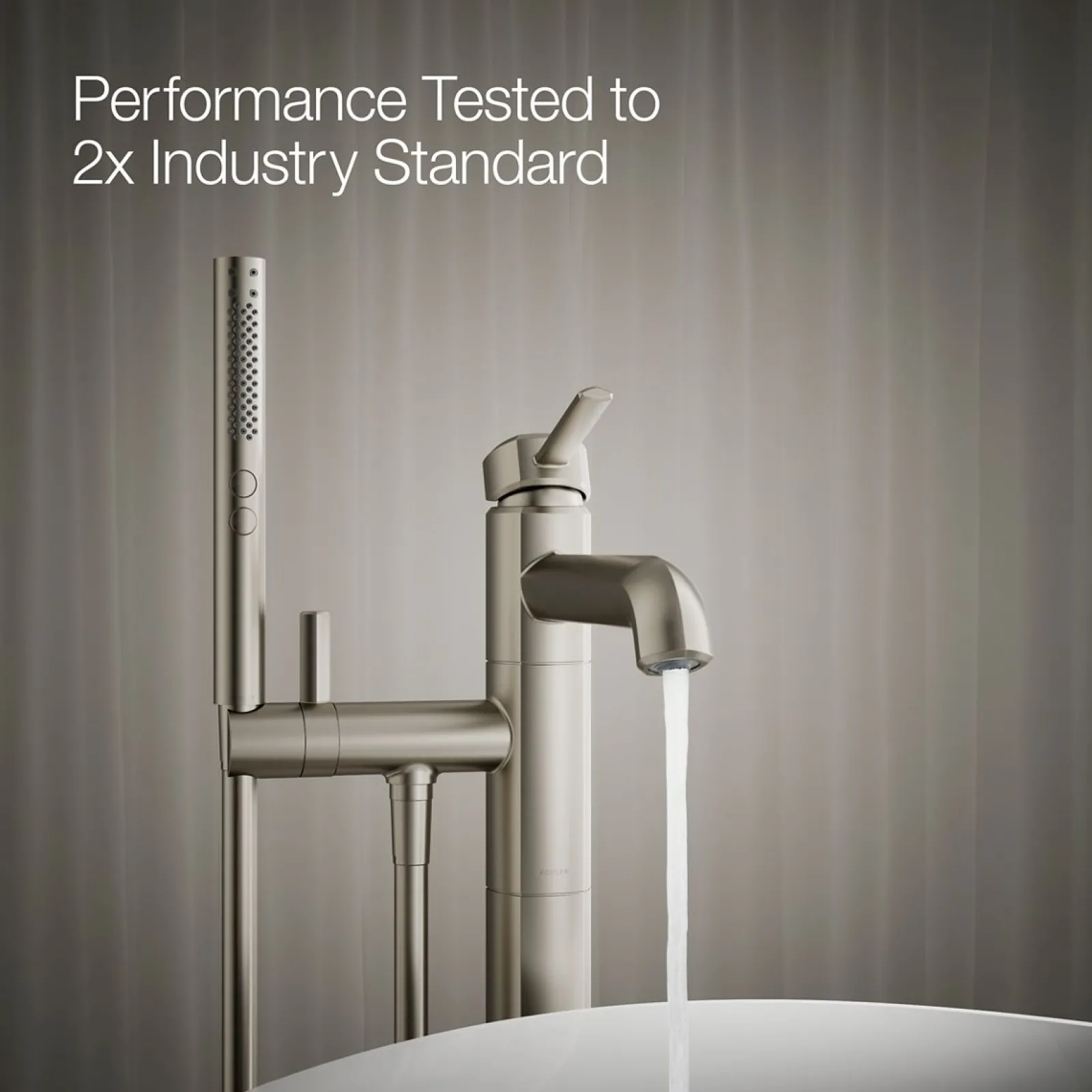 Floor-mount bath filler trim with handshower^Kohler Outlet