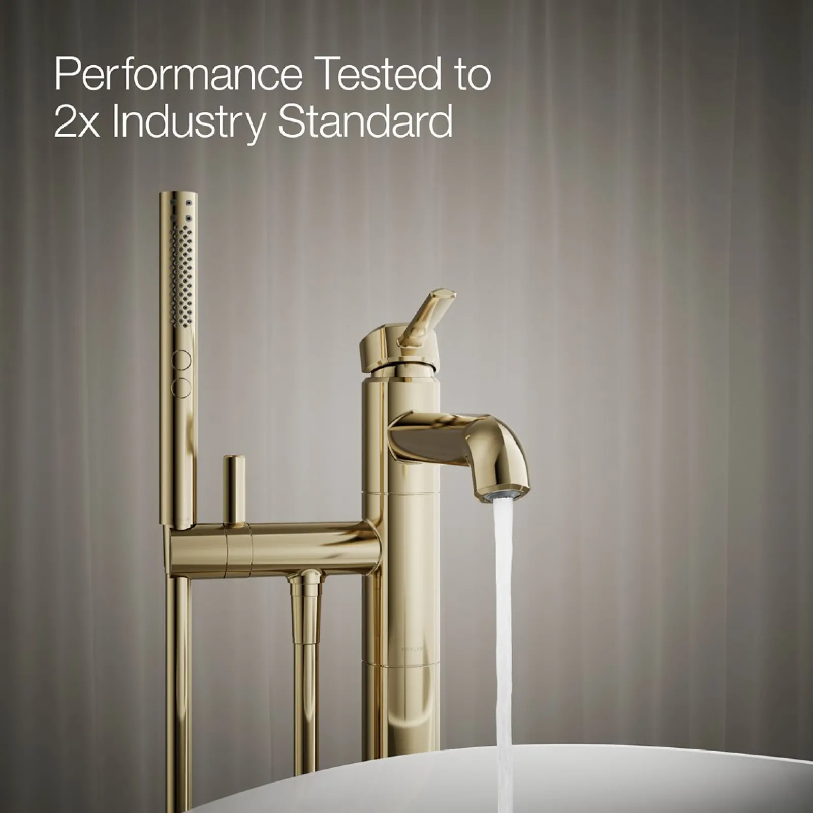 Floor-mount bath filler trim with handshower^Kohler Outlet