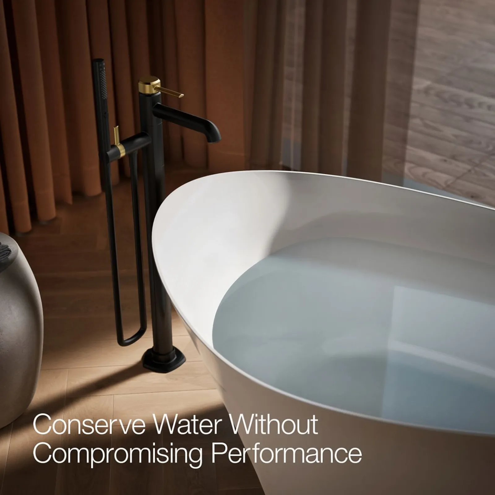 Floor-mount bath filler trim with handshower^Kohler Outlet