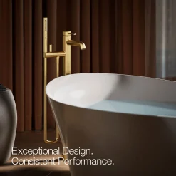 Floor-mount bath filler trim with handshower^Kohler Outlet