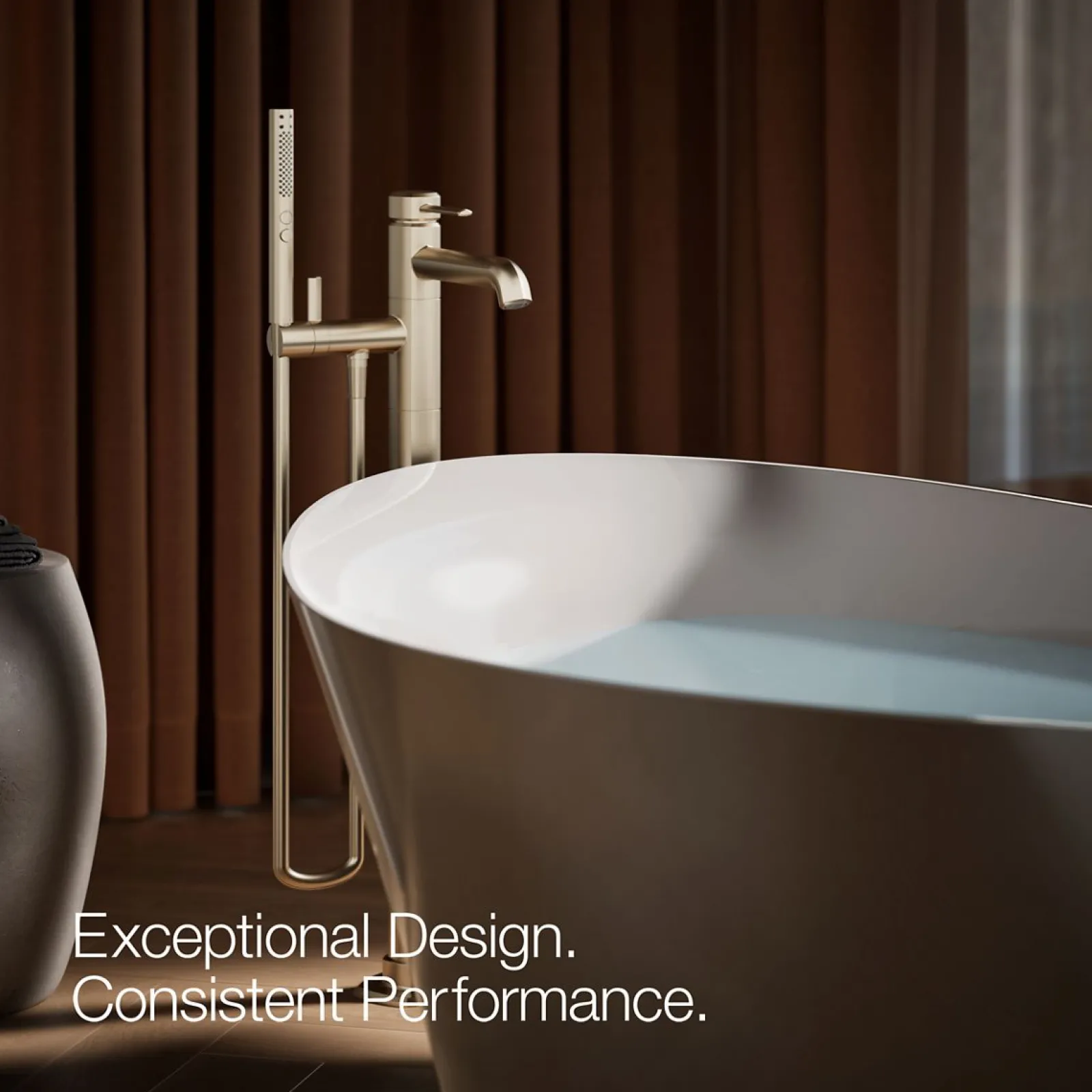Floor-mount bath filler trim with handshower^Kohler Outlet