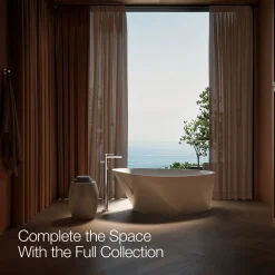 Floor-mount bath filler trim with handshower^Kohler Hot