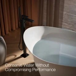 Floor-mount bath filler trim with handshower^Kohler Hot