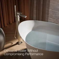 Floor-mount bath filler trim with handshower^Kohler Hot