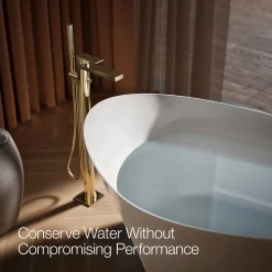 Floor-mount bath filler trim with handshower^Kohler Hot